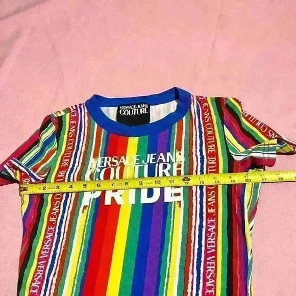 Versace Jeans Couture Pride Project Rainbow T Shirt Womens Size 6 - Picture 7 of 14